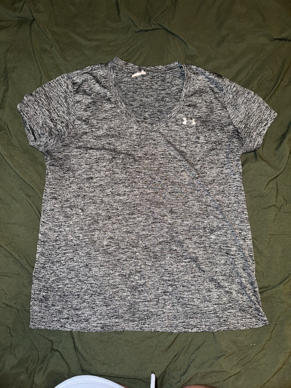 Under Armour Women's Gray Heather V-Neck Performance Tee
